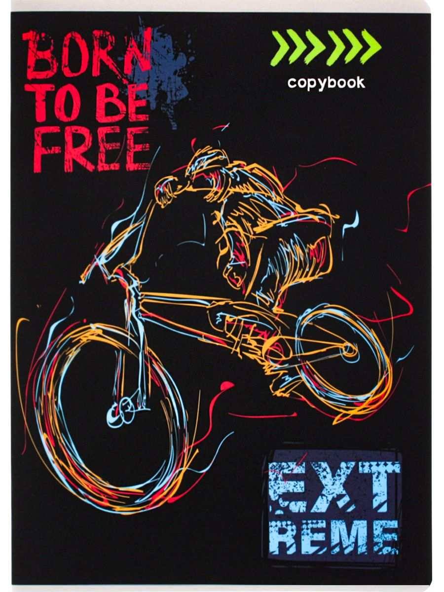 картинка Тетрадь 96 л, А4, клетка, "Collezione. Стремительный велосипедист", ProfPress, 96-4036 от магазина Альфанит в Кунгуре