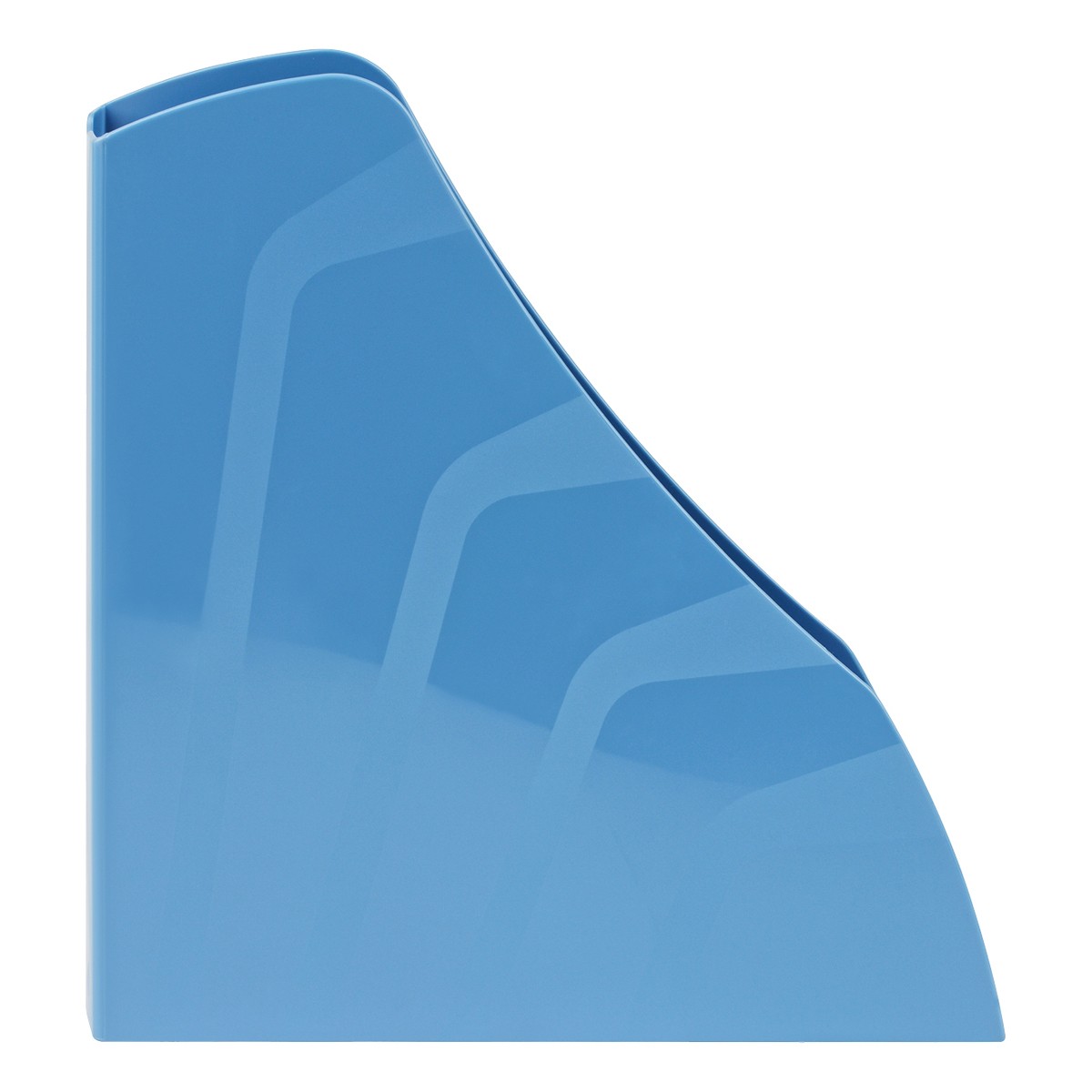 картинка Лоток для бумаг вертикальный 1 отдел, 275*265*80 мм, пластик, синий/голубой, "Вектор", СТАММ, ЛТВ-30442 от магазина Альфанит в Кунгуре
