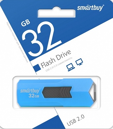 картинка Флеш-диск SmartBuy 32 GB, Stream, синий, SB32GBST-B от магазина Альфанит в Кунгуре