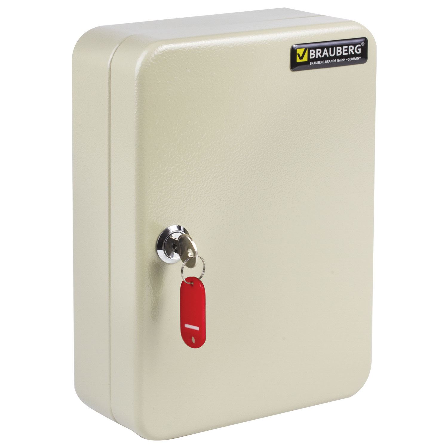 картинка Ключница, 25*18*8 см, на 48 ключей, с замком, серый, BRAUBERG, 290338 от магазина Альфанит в Кунгуре