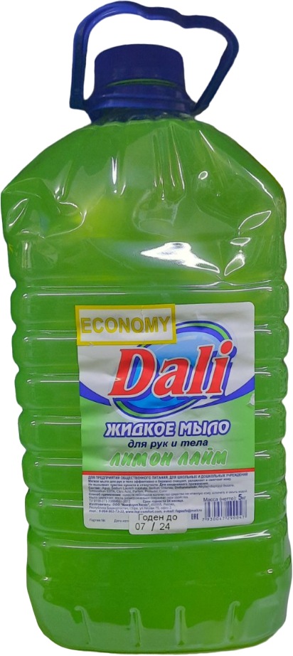 картинка Мыло-крем жидкое, 5 л, бутыль, для рук и тела, "Лимон-лайм", DALI от магазина Альфанит в Кунгуре