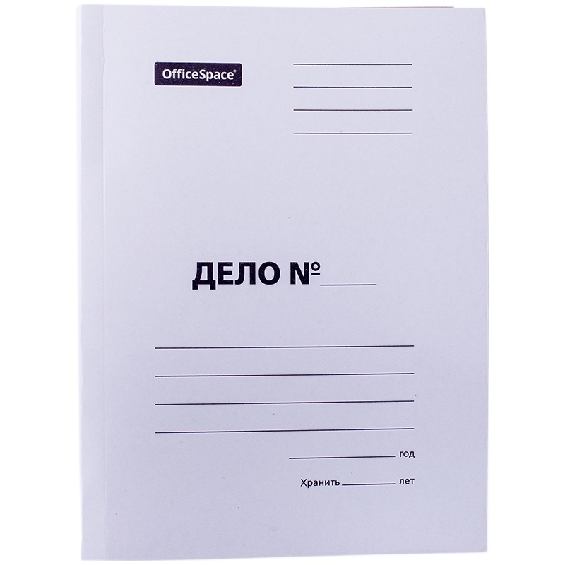 картинка Папка-скоросшиватель, А4, 300 г/м2, до 200 л, картон, белый, немелованный, OfficeSpace, 257318 от магазина Альфанит в Кунгуре