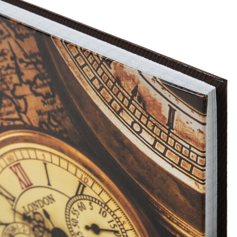 картинка Блокнот, А5, 96 л, сшитый блок, "Время", BRAUBERG, 123247 от магазина Альфанит в Кунгуре