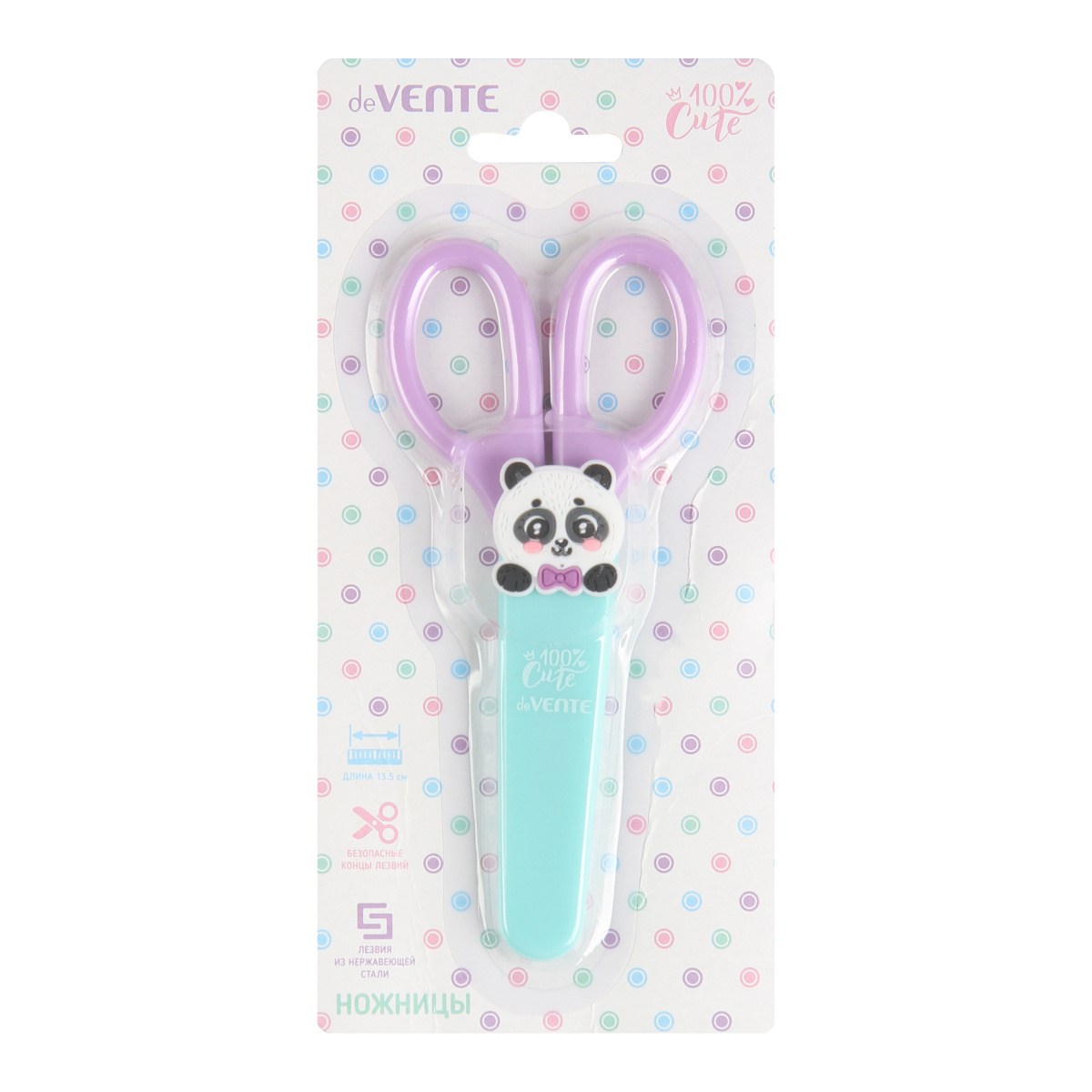 картинка Ножницы детские 135 мм, "Сute. Panda", deVente, 8010012 от магазина Альфанит в Кунгуре