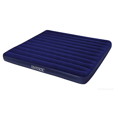 картинка Матрас надувной, 183*203*25 см, "Classic downy (Fiber tech) Кинг", Intex, 64755, 108-045 от магазина Альфанит в Кунгуре