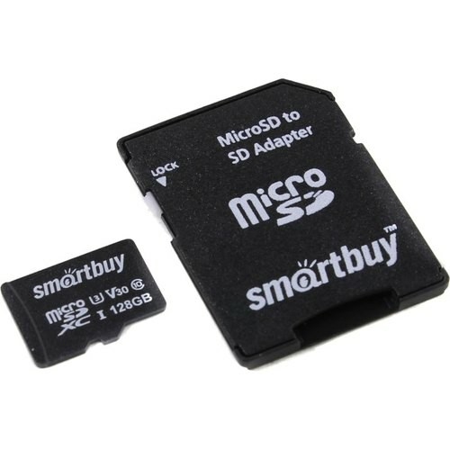 картинка Карта памяти micro-SDXC SmartBuy 128 GB Class 10, с адаптером, U3, SB128GBSDCL10U3-01 от магазина Альфанит в Кунгуре