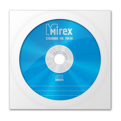 картинка Диск CD-R Mirex Standard, 1 шт, 48x, конверт, UL120051A8C от магазина Альфанит в Кунгуре