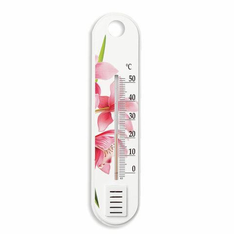 картинка Термометр комнатный, пластик, "Цветок", Гала от магазина Альфанит в Кунгуре