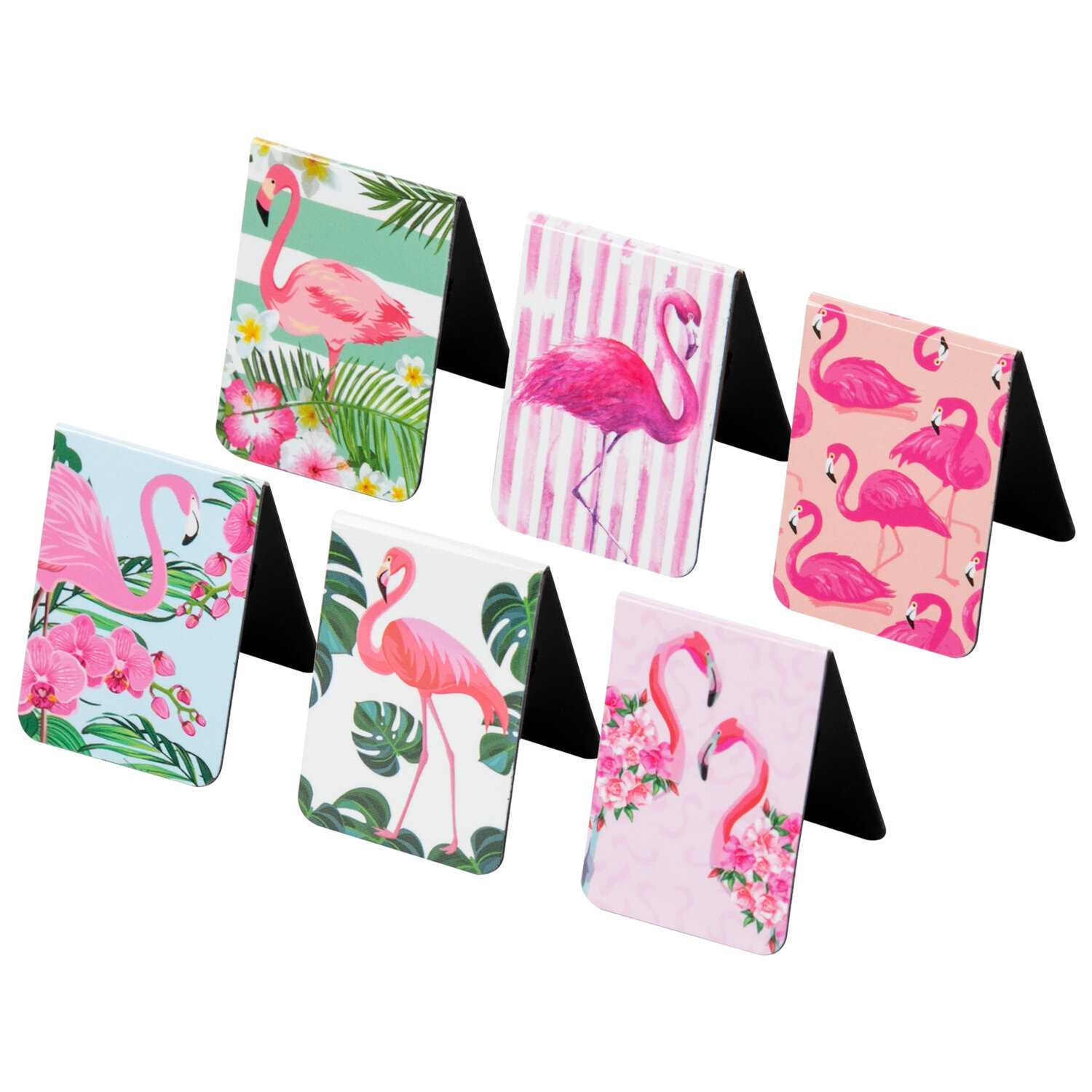 картинка Набор закладок магнитных, 6 шт, 35*25 мм, ассорти, "Flamingo", BRAUBERG, 113165 от магазина Альфанит в Кунгуре