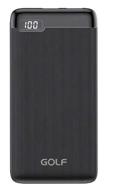 картинка Портативный аккумулятор Golf LCD21, 10000 мАч, 2*USB, 1*Type C, черный, LCD21_Black от магазина Альфанит в Кунгуре