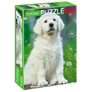 картинка Пазл 260 эл., "Белый щенок", Hatber, 260ПЗ4_21021 от магазина Альфанит в Кунгуре