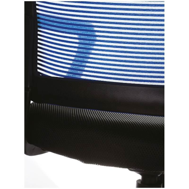 картинка Кресло офисное Helmi "Step HL-M02", ткань/сетка, черный/синий, механизм качания, 283157 от магазина Альфанит в Кунгуре