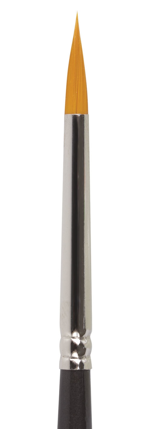 картинка Кисть художественная № 3, синтетика, круглая, длинная ручка, BRAUBERG, 200658 от магазина Альфанит в Кунгуре