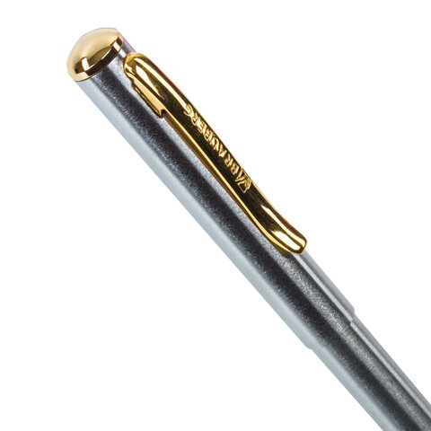 картинка Ручка подарочная шариковая, 0,5 мм, синяя, корп. серебро/золото, "Maestro", BRAUBERG, 143468 от магазина Альфанит в Кунгуре