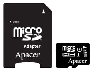 картинка Карта памяти micro-SDHC Apacer 32 GB Class 10, с адаптером, AP32GMCSH10U1-R от магазина Альфанит в Кунгуре