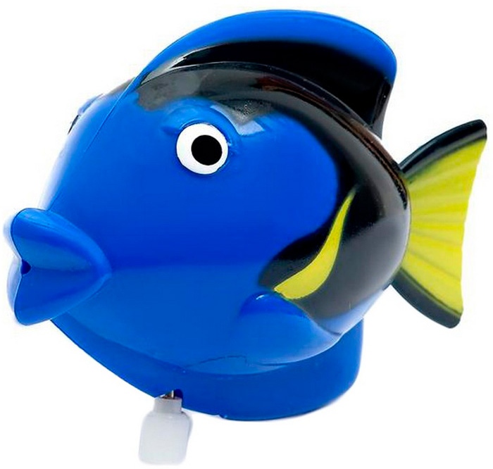 картинка Игрушка заводная, 11*7 см, пластик, сине-черный, "Рыбка", 0739812FCJ от магазина Альфанит в Кунгуре
