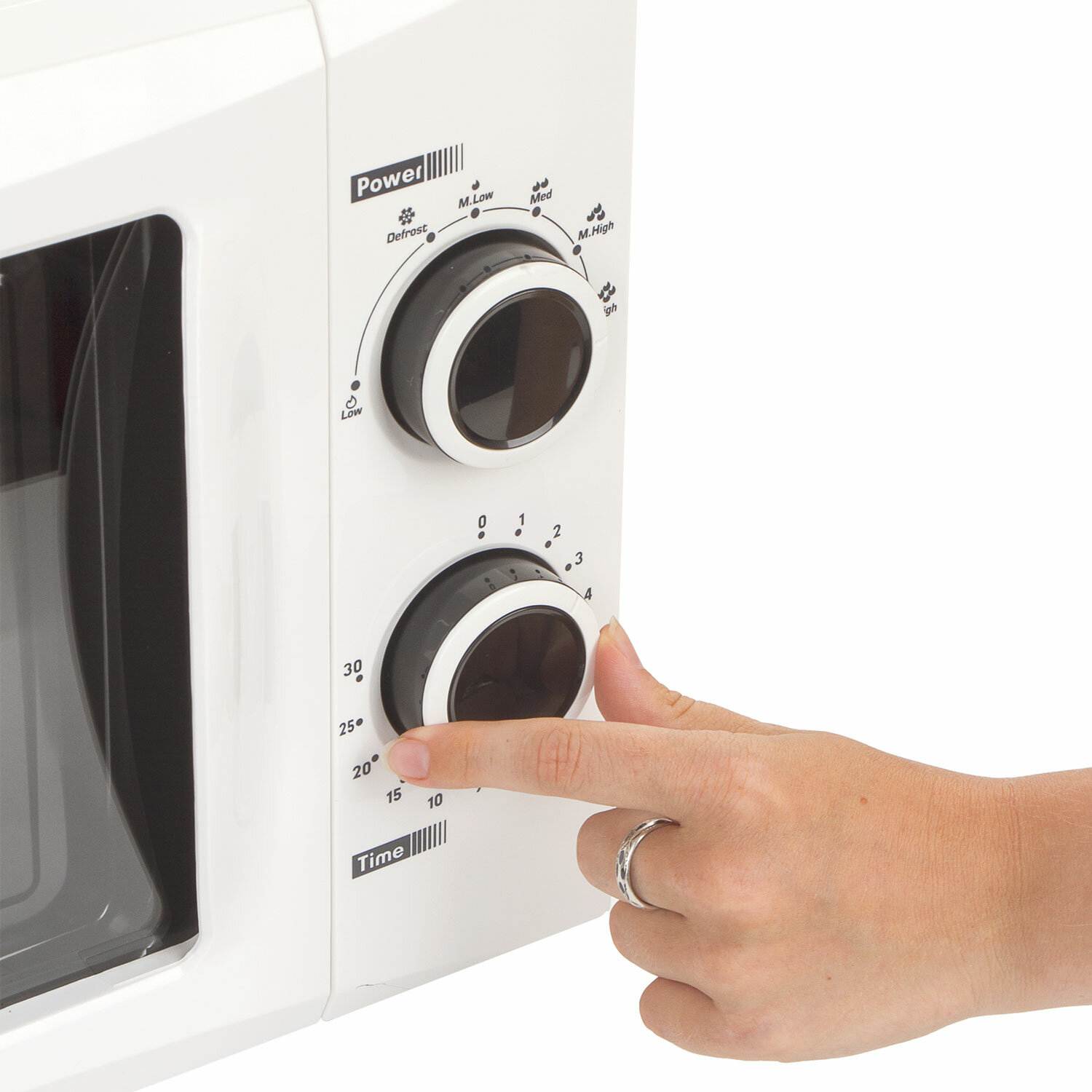 картинка Микроволновая печь SONNEN MW2070H-6MW, 700 Вт, 20 л, белая, механическое управление, 454652 от магазина Альфанит в Кунгуре