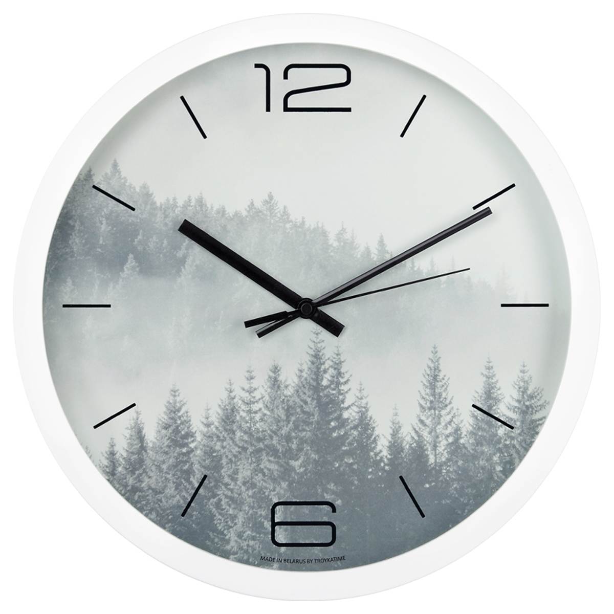картинка Часы настенные 30*30*5 см, круг, белая рамка, Troyka, 77761790 от магазина Альфанит в Кунгуре