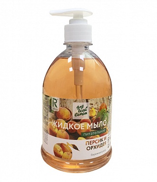 картинка Мыло-крем жидкое, 1 л, бутыль с дозатором, "Орхидея и персик", Для всей семьи, 3423 от магазина Альфанит в Кунгуре