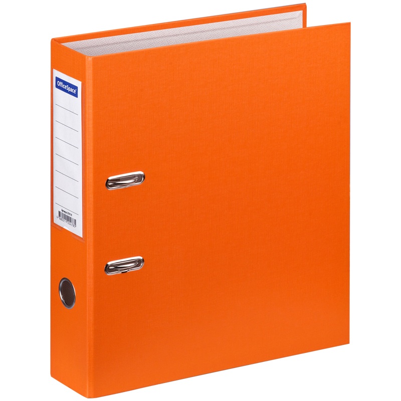 картинка Папка-регистратор, А4, 70 мм, до 500 л, бумвинил, оранжевый, с карманом, OfficeSpace, 270119 от магазина Альфанит в Кунгуре