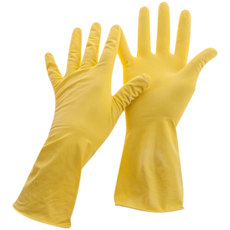 картинка Перчатки резиновые, 1 пара, размер S, желтый, Dr. Clean от магазина Альфанит в Кунгуре