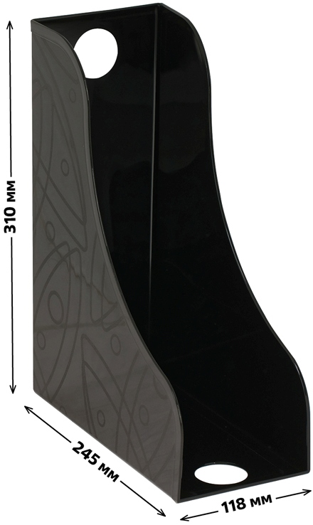 картинка Лоток для бумаг вертикальный 1 отдел, 118 мм, пластик, черный, СТАММ, ЛТВ-30307 от магазина Альфанит в Кунгуре