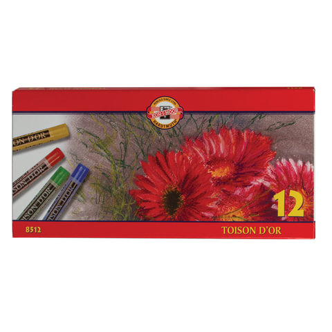 картинка Пастель сухая мягкая, 12 цв, художественная, круглое сечение, "Toison D'or", 8512012004SV от магазина Альфанит в Кунгуре