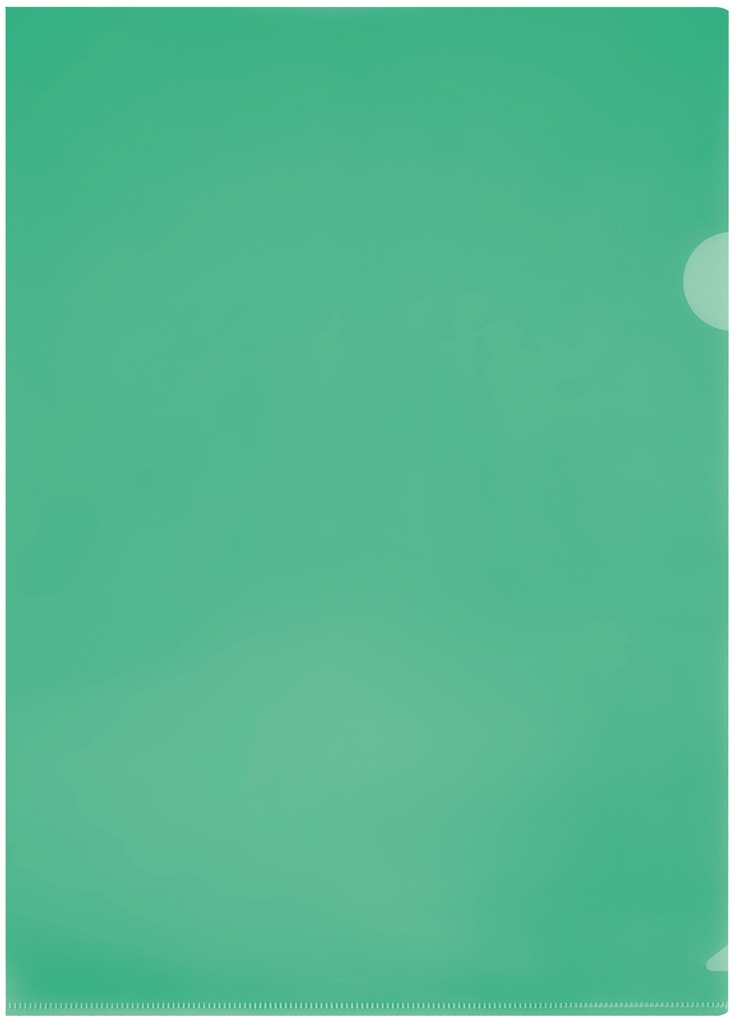 картинка Папка-уголок, А4, 150 мкм, пластик, прозрачный зеленый, СТАММ, ММ-32260 от магазина Альфанит в Кунгуре