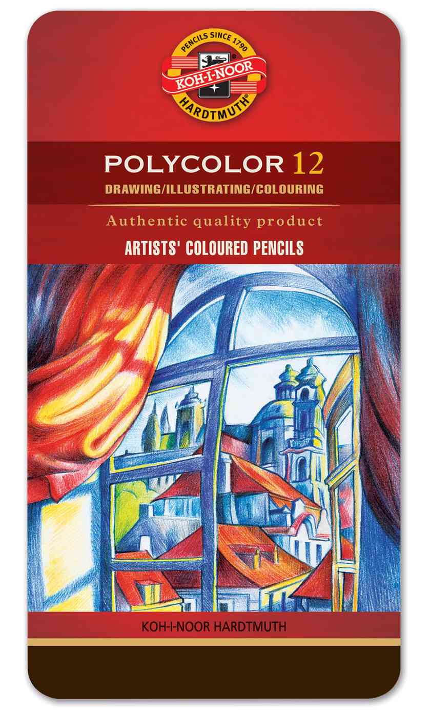 картинка Карандаши цветные художественные, 12 цв, шестигранный корпус, "Polycolor", Koh-i-Noor, 3822012002PL, 180825 от магазина Альфанит в Кунгуре