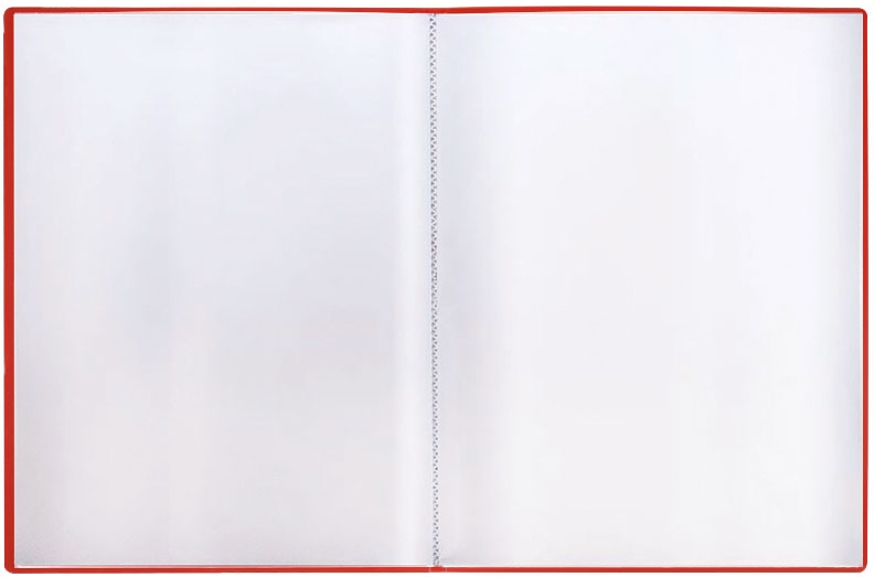 картинка Папка 30 файлов, А4, 400 мкм, корешок 17 мм, красный, СТАММ, ММ-32203 от магазина Альфанит в Кунгуре