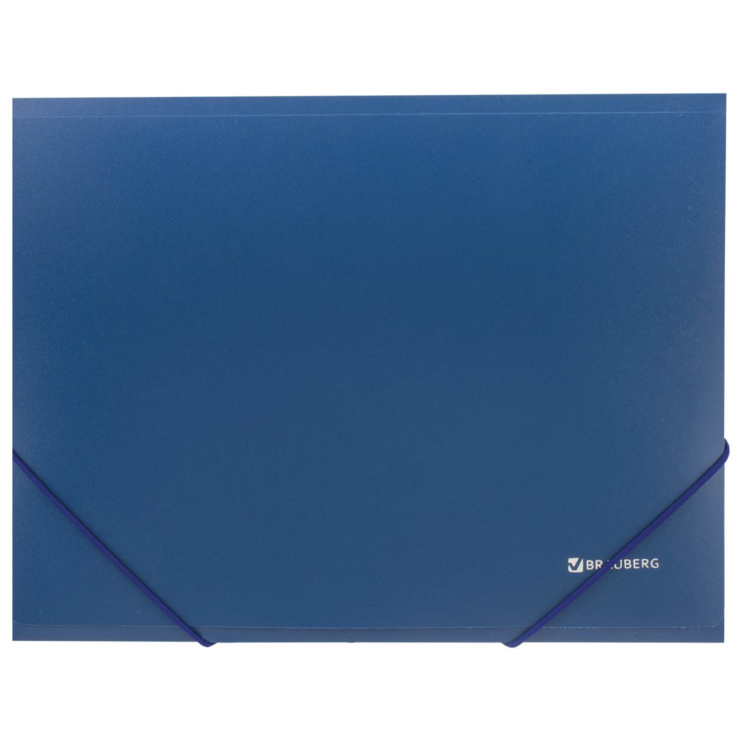 картинка Папка на резинке, А4, 0,5 мм, до 300 л, пластик, синий, "Стандарт", BRAUBERG, 221623 от магазина Альфанит в Кунгуре