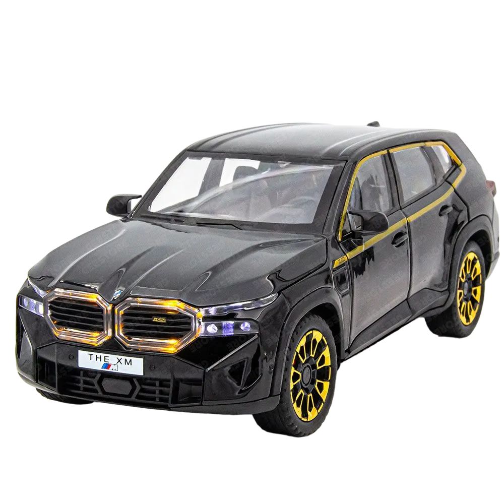картинка Машина, 22 см, инерция, свет, звук, металл, черный, 1:24, "BMW XM", Die-Cast от магазина Альфанит в Кунгуре
