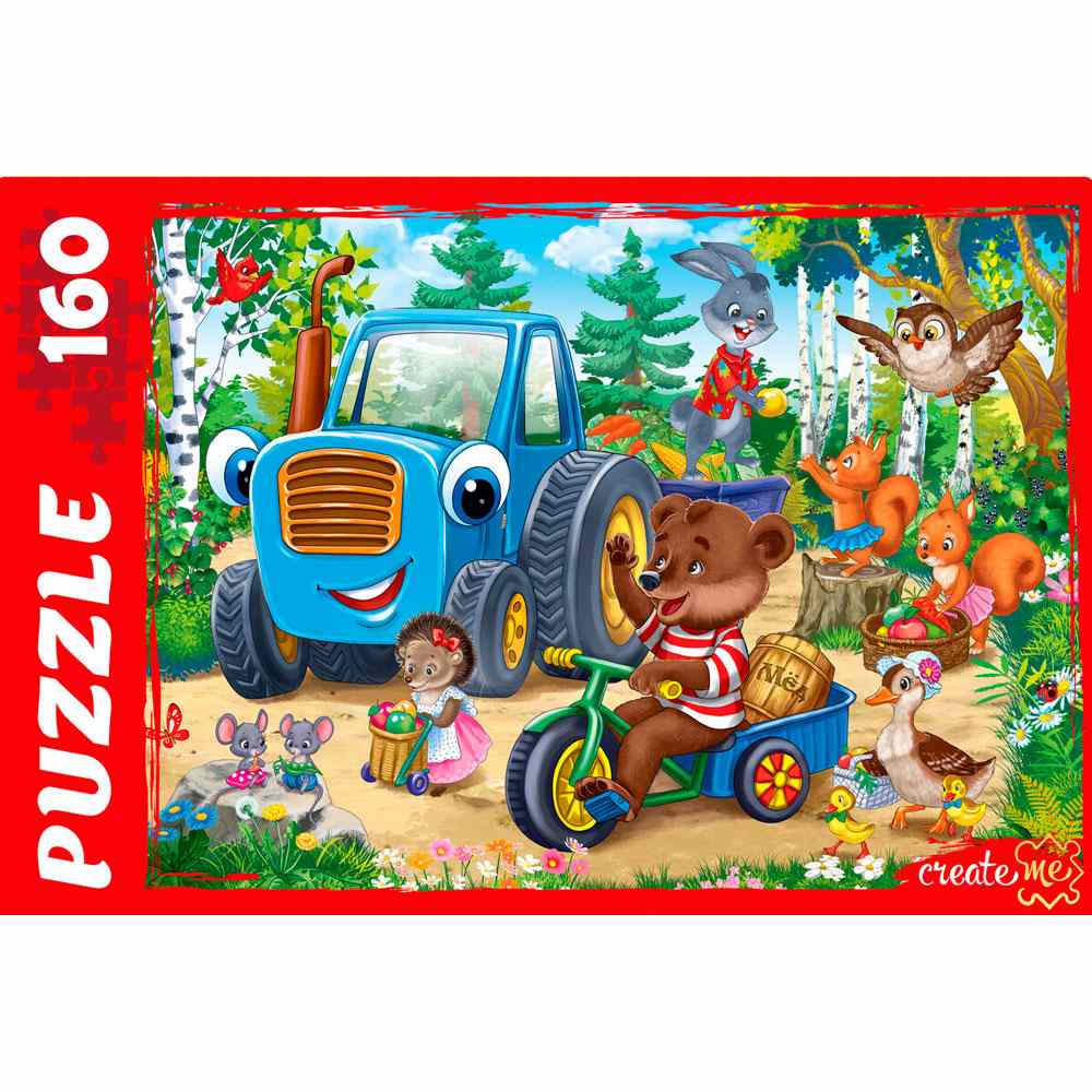 картинка Пазл 160 эл., "Веселый трактор", Рыжий кот, П160-3198 от магазина Альфанит в Кунгуре