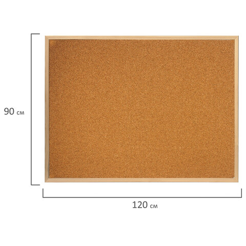 картинка Доска пробковая, 90*120 см, для объявлений, деревянная рамка, Brauberg, 236861 от магазина Альфанит в Кунгуре