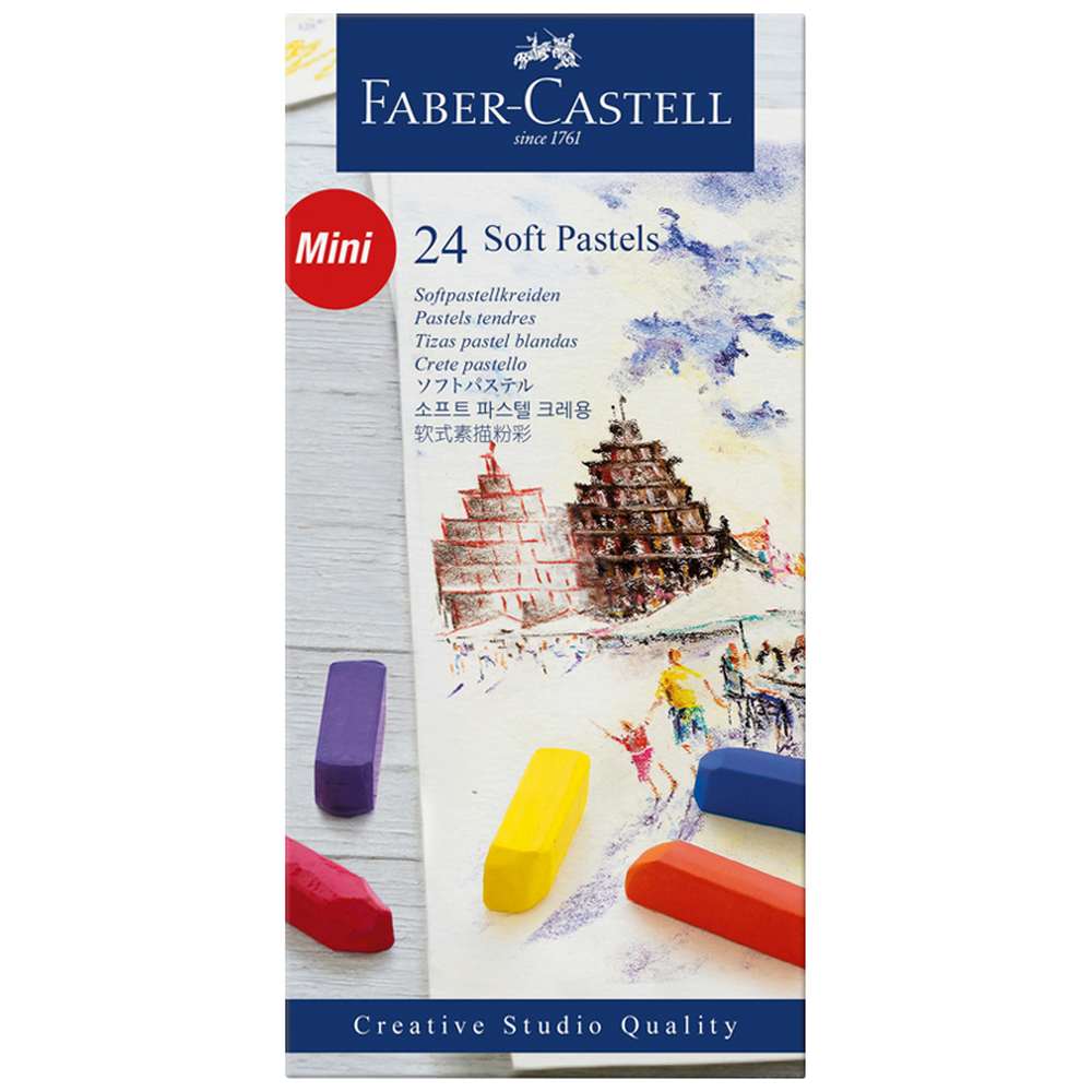 картинка Пастель сухая мягкая, 24 цв, 24 шт, художественная, "Soft pastels. Mini", Faber-Castell, 128324 от магазина Альфанит в Кунгуре