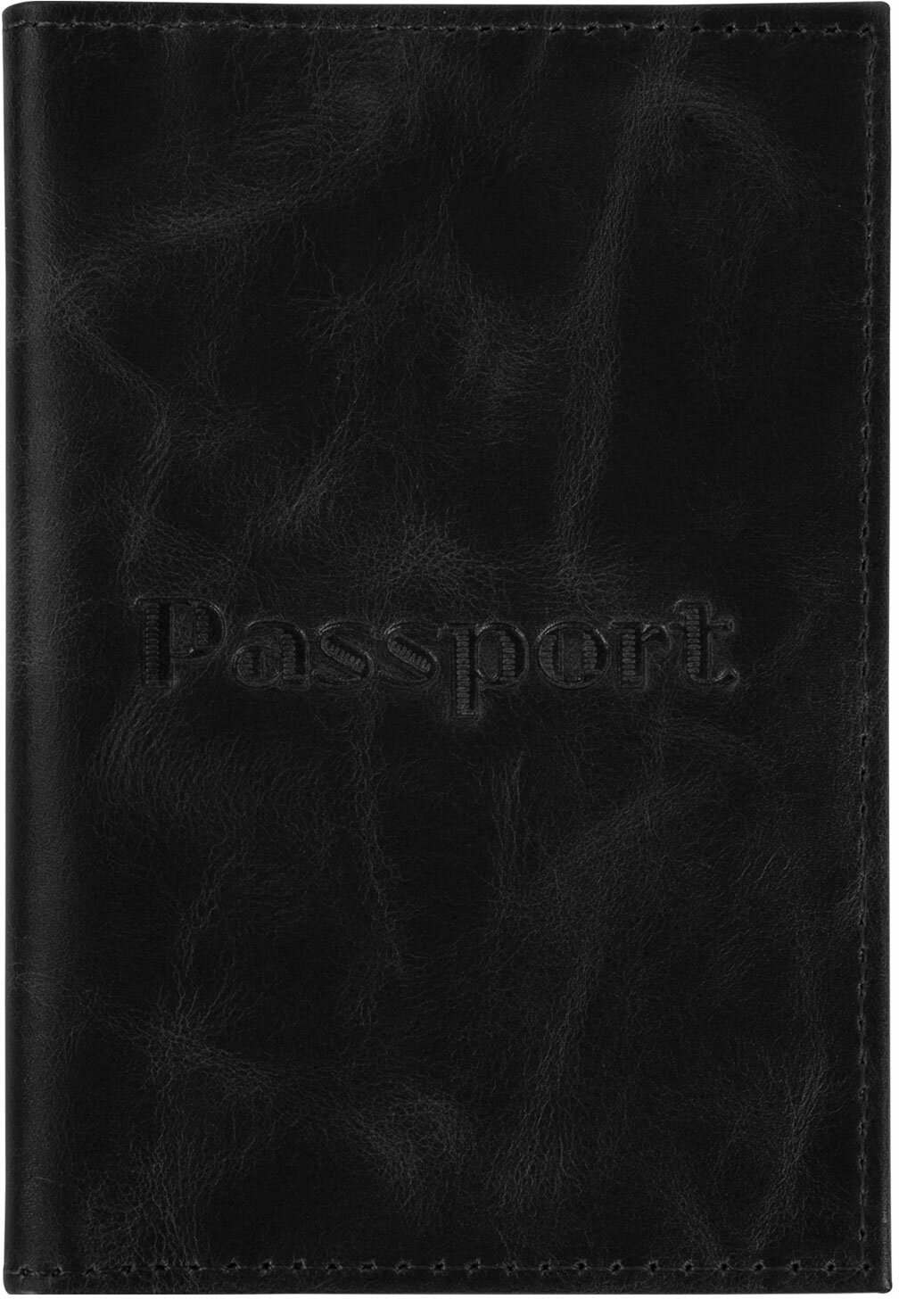 картинка Обложка для паспорта, кожа натуральная, черный, кожаные карманы, "Passport", BRAUBERG, 238198 от магазина Альфанит в Кунгуре