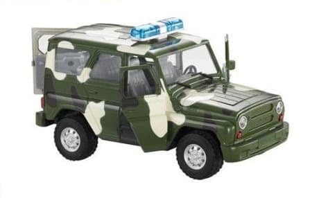 картинка Машина военная, 23*13*11 см, пластик, в коробке, "Внедорожник", 9076-С от магазина Альфанит в Кунгуре