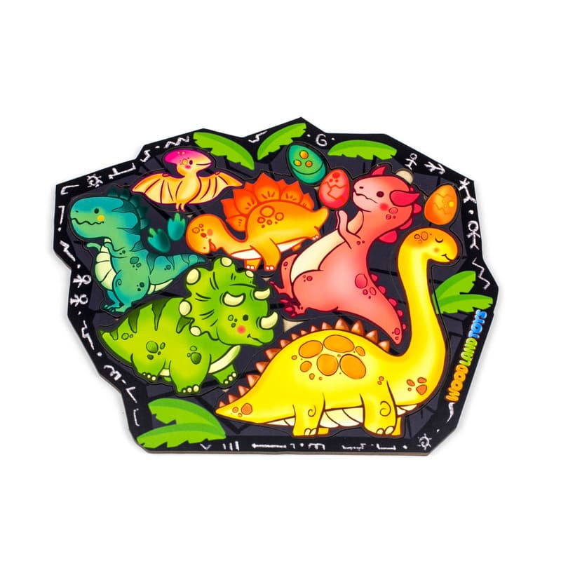 картинка Пазл деревянный, "Динозавры", Woodlandtoys, 137101 от магазина Альфанит в Кунгуре