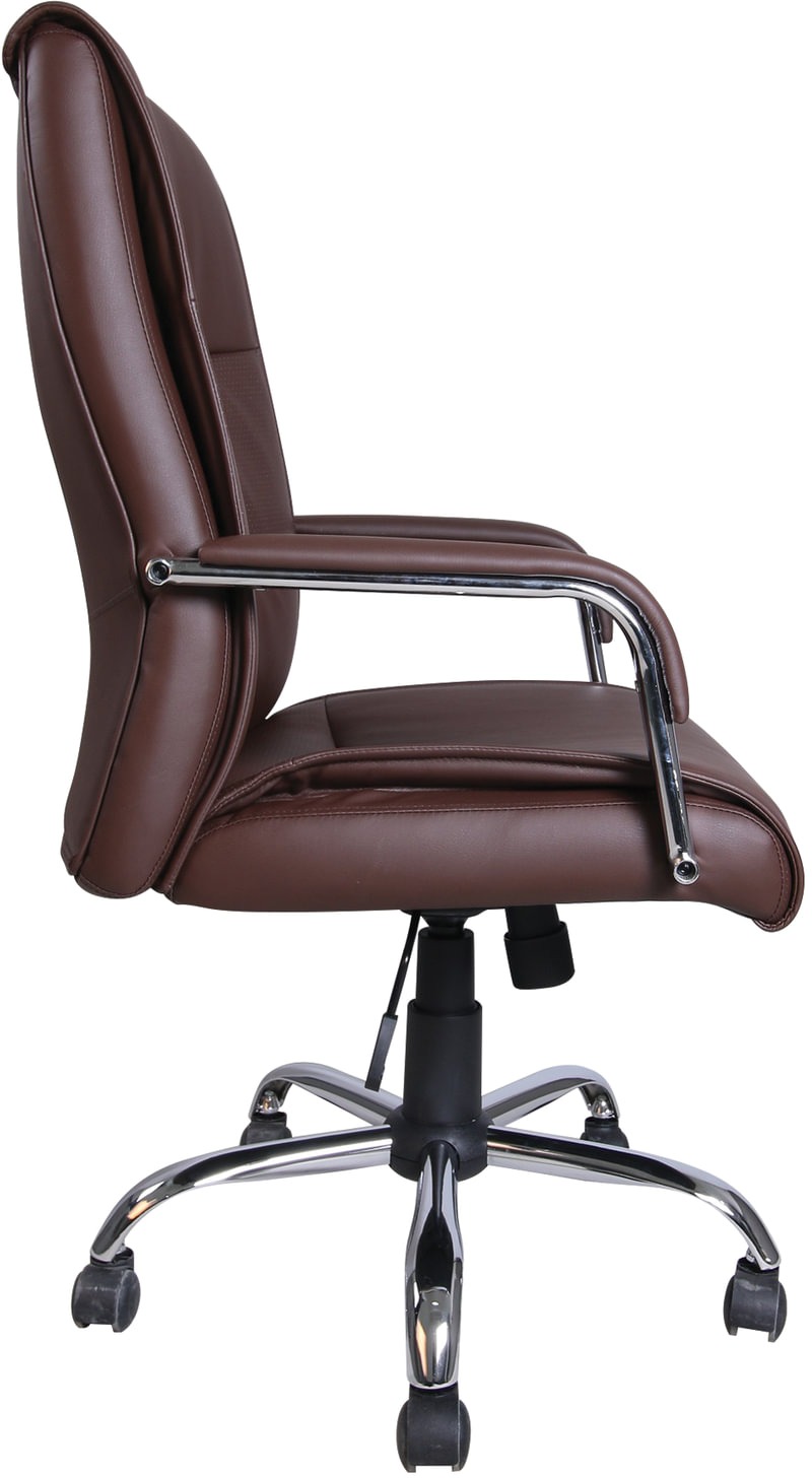 картинка Кресло офисное BRABIX "Space EX-508", кожзам, коричневый, с подлокотниками, 531164 от магазина Альфанит в Кунгуре