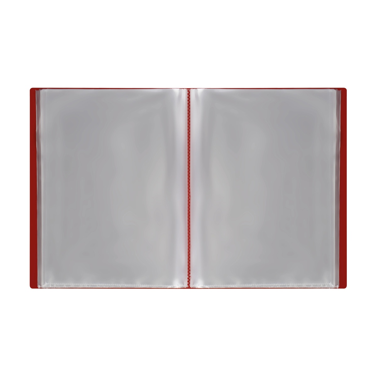 картинка Папка 100 файлов, А4, 600 мкм, корешок 30 мм, красный, СТАММ, ММ-32215 от магазина Альфанит в Кунгуре