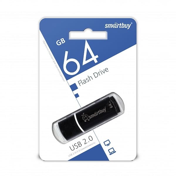 картинка Флеш-диск SmartBuy 64 GB, Crown, черный, SB64GBCRW-K от магазина Альфанит в Кунгуре