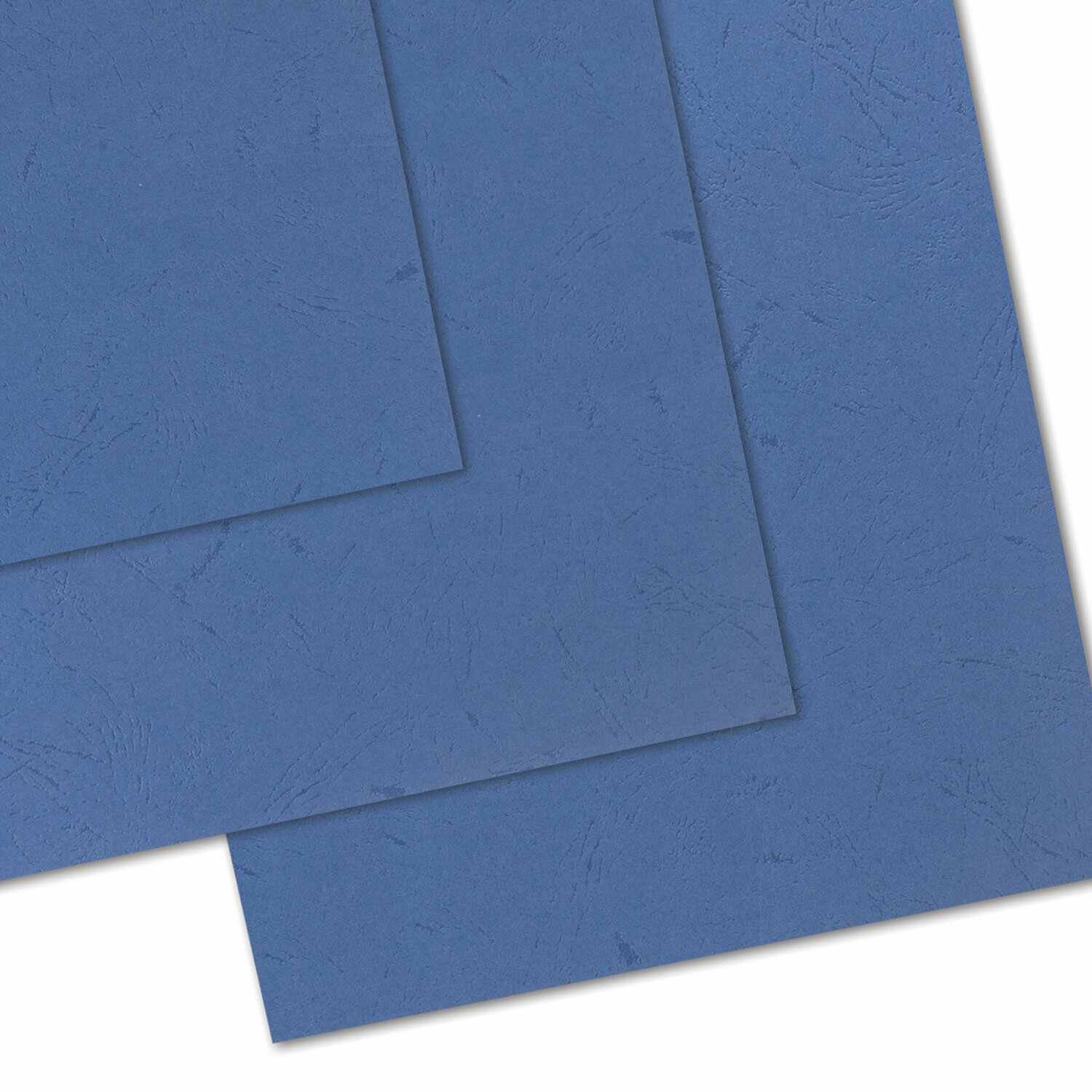 картинка Обложки для переплета 100 шт, А3, 230 г/м2, картон, синий, тиснение под кожу, BRAUBERG, 532156 от магазина Альфанит в Кунгуре