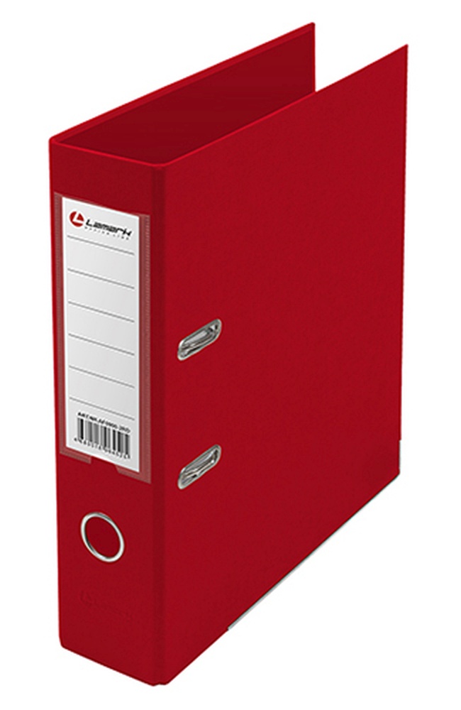 картинка Папка-регистратор, А4, корешок 75 мм, бумвинил, красный, с карманом, Lamark, AF0900-2RD от магазина Альфанит в Кунгуре