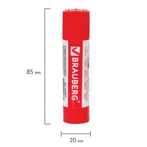 картинка Клей-карандаш, 9 гр, BRAUBERG, 220869 от магазина Альфанит в Кунгуре
