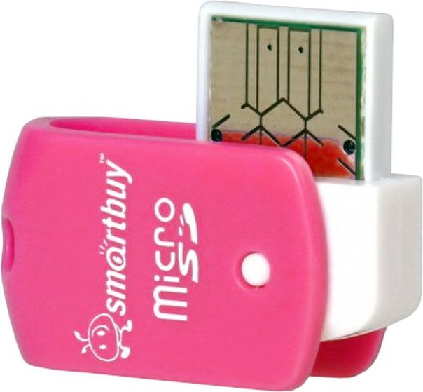 картинка Картридер SmartBuy 706-P, microSD, розовый от магазина Альфанит в Кунгуре