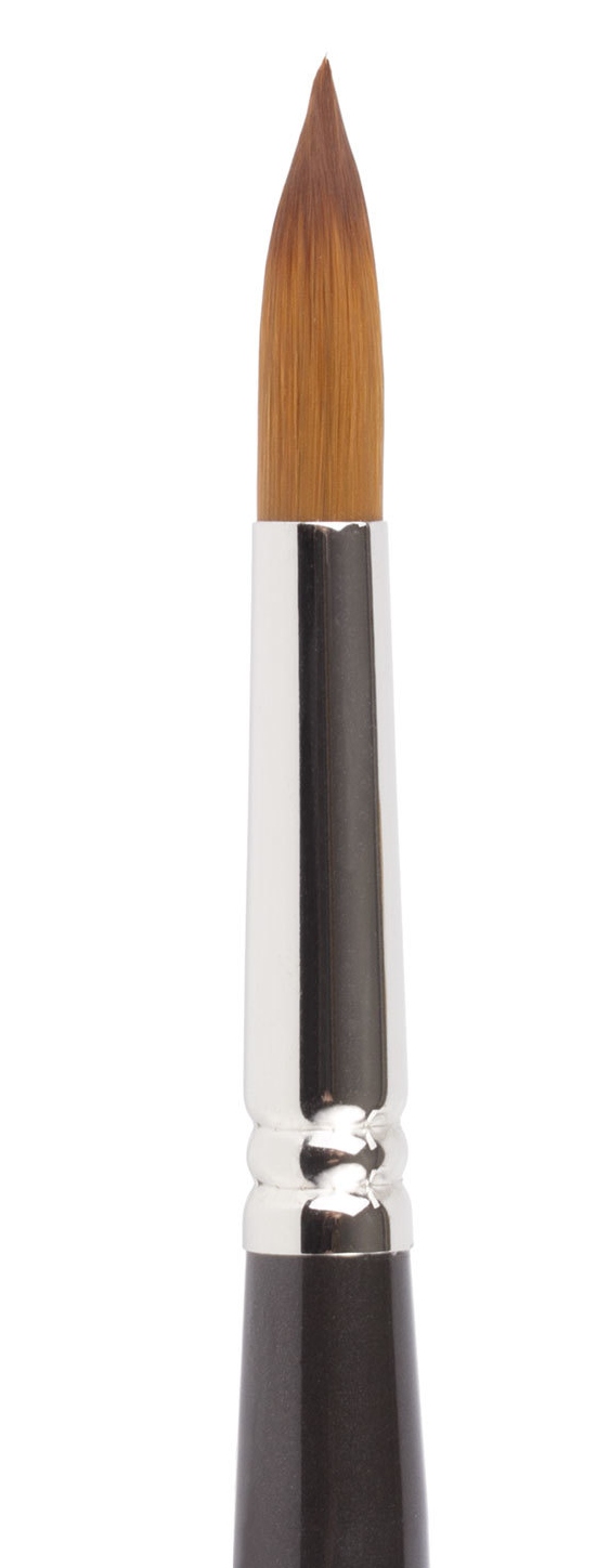 картинка Кисть художественная № 9, колонок (имитация), круглая, короткая ручка, BRAUBERG, 200694 от магазина Альфанит в Кунгуре