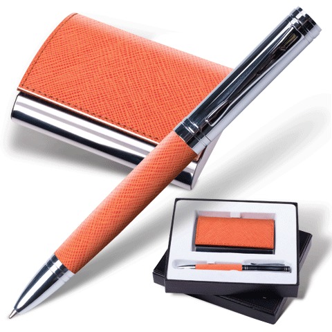 картинка Подарочный набор, ручка, визитница, оранжевый, "Prestige Collection", GALANT от магазина Альфанит в Кунгуре