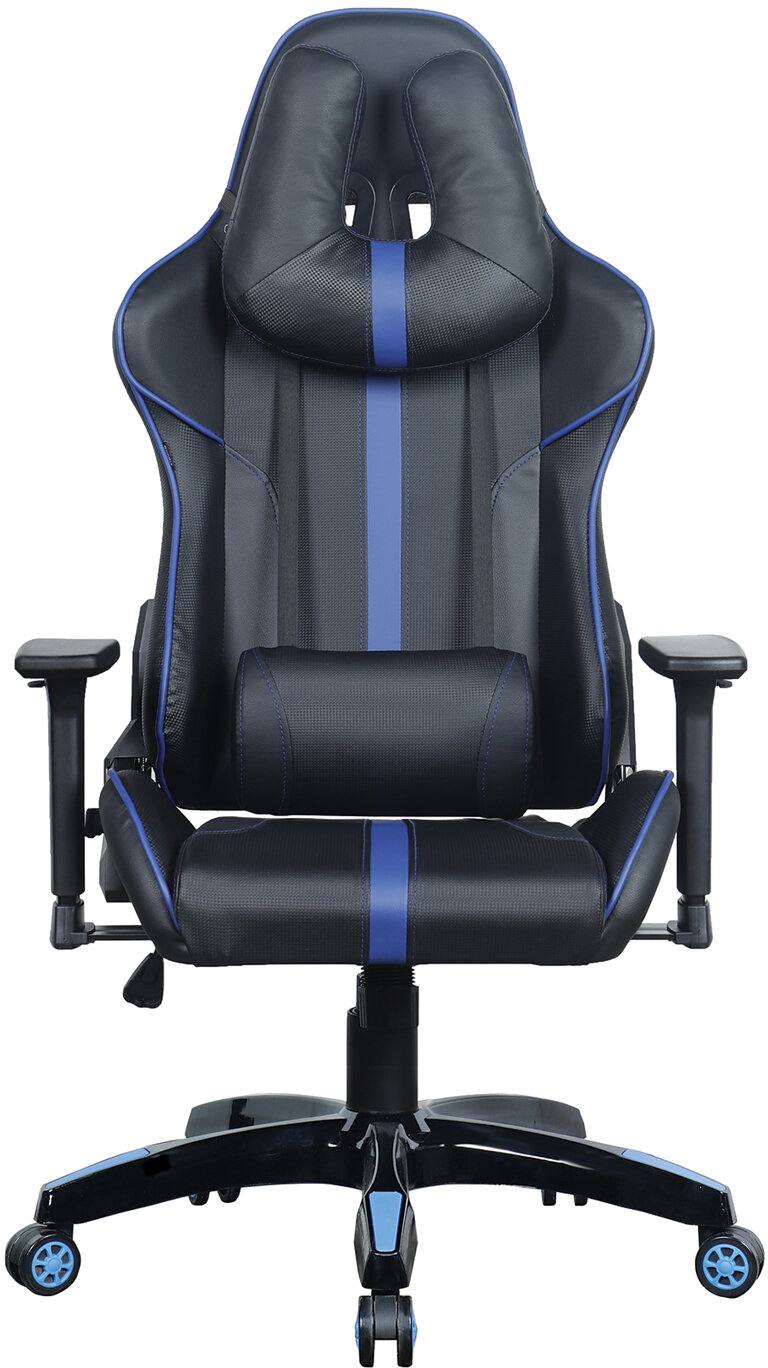 картинка Кресло игровое BRABIX "GT Carbon GM-120", кожзам, черный/синий, 531930 от магазина Альфанит в Кунгуре