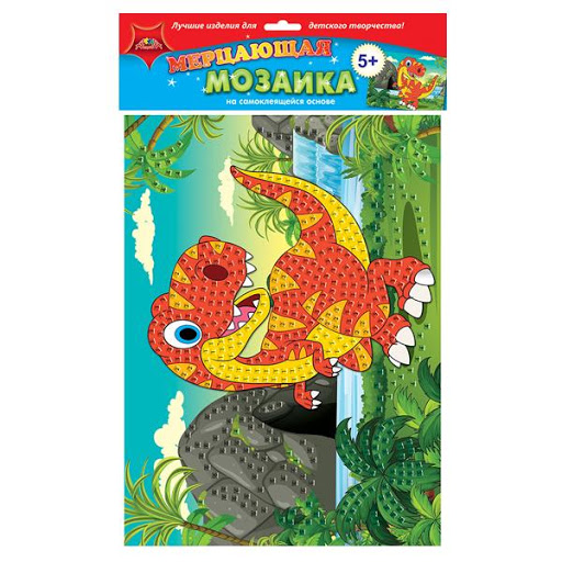 картинка Аппликация из фоамирана, А3, мерцающая, "Динозавр", Апплика от магазина Альфанит в Кунгуре