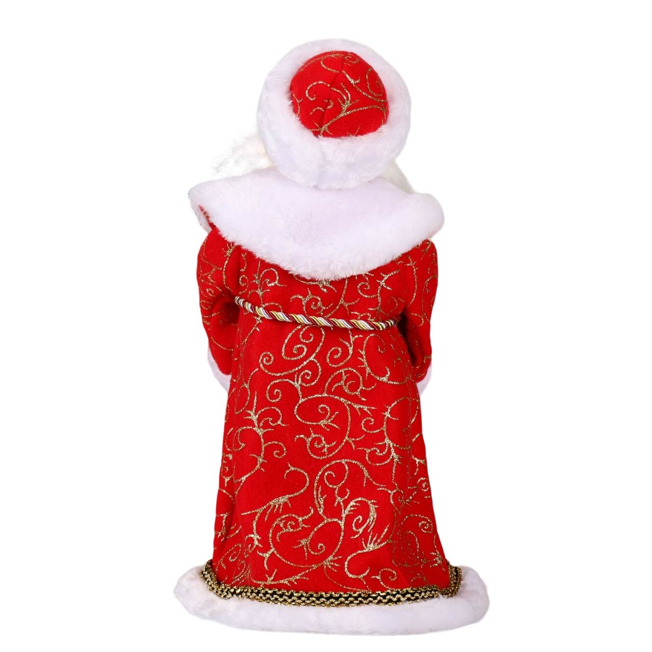 картинка Дед Мороз, 38 см, двигается, красный, посох с кристаллом, 3555351 от магазина Альфанит в Кунгуре